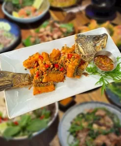 Cá chẽm sốt Pattaya