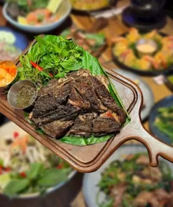 Gà đen nướng mắc khén