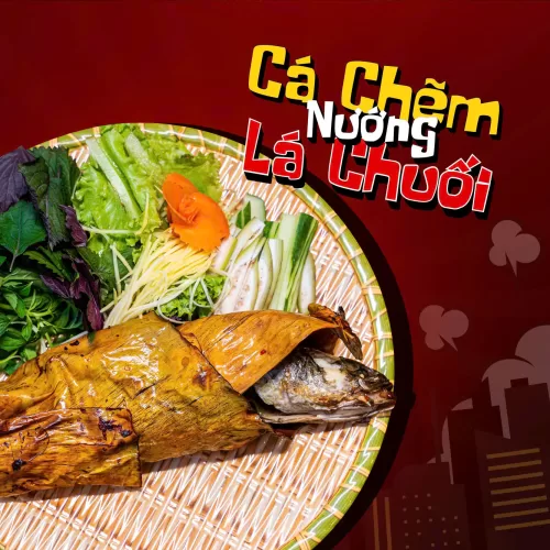Cá chẽm nướng lá chuối